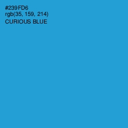 #239FD6 - Curious Blue Color Image