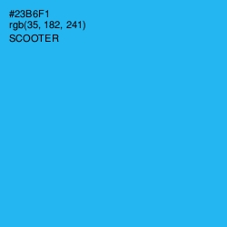 #23B6F1 - Scooter Color Image