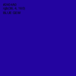 #2404A0 - Blue Gem Color Image