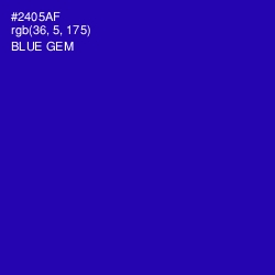 #2405AF - Blue Gem Color Image