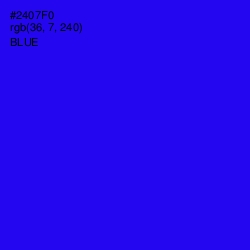 #2407F0 - Blue Color Image