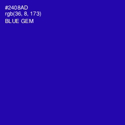 #2408AD - Blue Gem Color Image