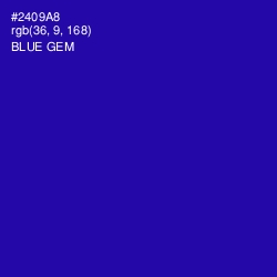 #2409A8 - Blue Gem Color Image