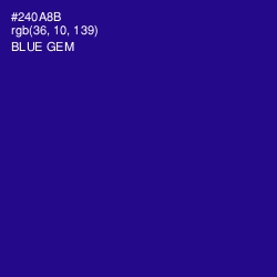 #240A8B - Blue Gem Color Image