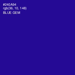 #240A94 - Blue Gem Color Image