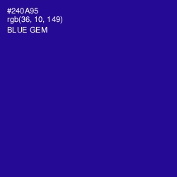 #240A95 - Blue Gem Color Image