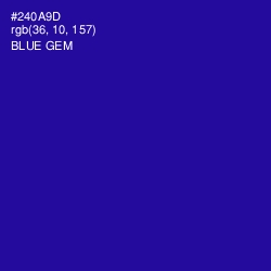 #240A9D - Blue Gem Color Image