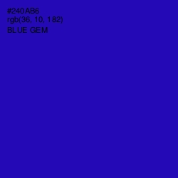 #240AB6 - Blue Gem Color Image