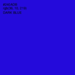 #240ADB - Dark Blue Color Image