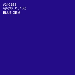 #240B88 - Blue Gem Color Image