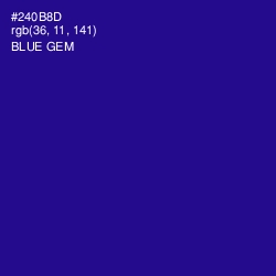 #240B8D - Blue Gem Color Image