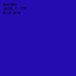 #240BB2 - Blue Gem Color Image