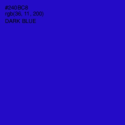 #240BC8 - Dark Blue Color Image