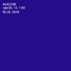 #240C8B - Blue Gem Color Image