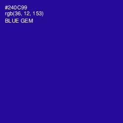 #240C99 - Blue Gem Color Image