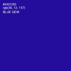 #240C9D - Blue Gem Color Image