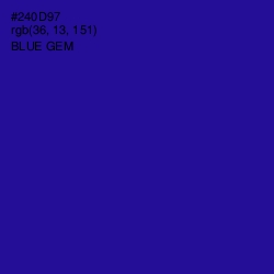 #240D97 - Blue Gem Color Image