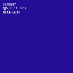 #240E97 - Blue Gem Color Image