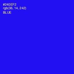 #240EF2 - Blue Color Image
