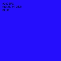 #240EFC - Blue Color Image