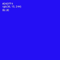#240FF4 - Blue Color Image