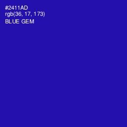 #2411AD - Blue Gem Color Image