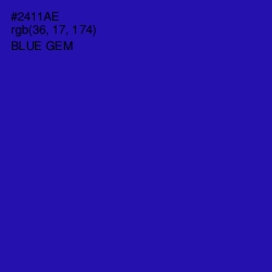 #2411AE - Blue Gem Color Image