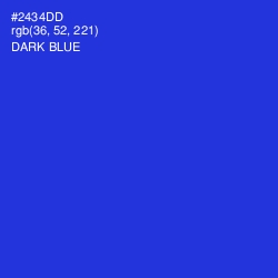 #2434DD - Dark Blue Color Image