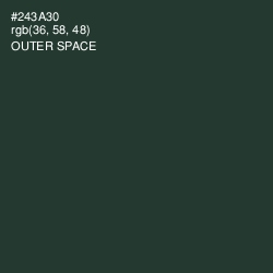 #243A30 - Outer Space Color Image