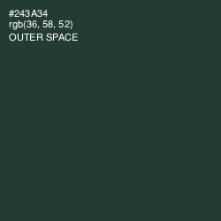 #243A34 - Outer Space Color Image