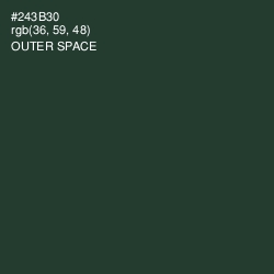 #243B30 - Outer Space Color Image