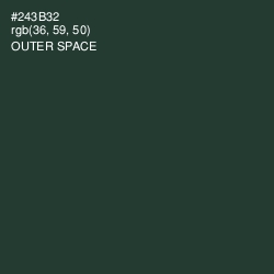 #243B32 - Outer Space Color Image