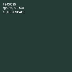 #243C35 - Outer Space Color Image