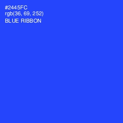 #2445FC - Blue Ribbon Color Image