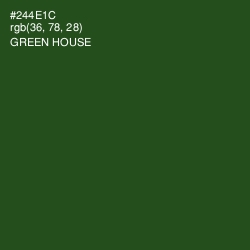 #244E1C - Green House Color Image