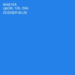 #2481EA - Dodger Blue Color Image