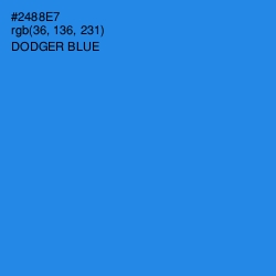 #2488E7 - Dodger Blue Color Image