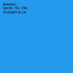 #249AEC - Dodger Blue Color Image
