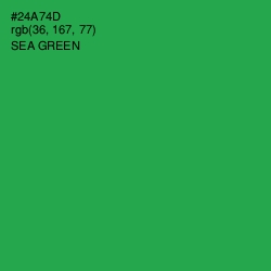 #24A74D - Sea Green Color Image