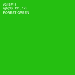 #24BF11 - Forest Green Color Image