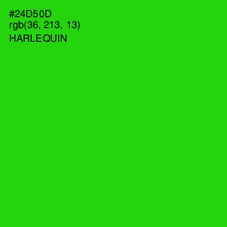 #24D50D - Harlequin Color Image