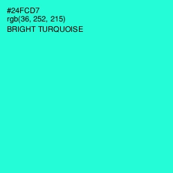 #24FCD7 - Bright Turquoise Color Image