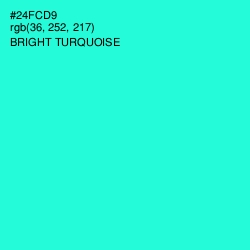 #24FCD9 - Bright Turquoise Color Image