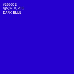 #2500CE - Dark Blue Color Image