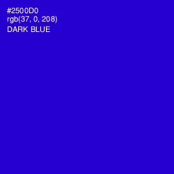 #2500D0 - Dark Blue Color Image