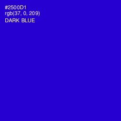 #2500D1 - Dark Blue Color Image