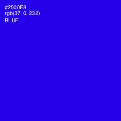 #2500E8 - Blue Color Image