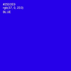 #2500E9 - Blue Color Image