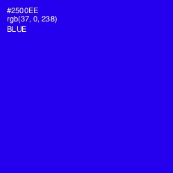 #2500EE - Blue Color Image