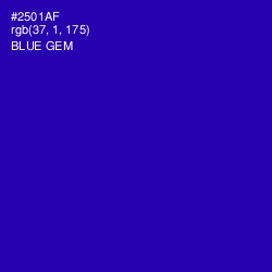 #2501AF - Blue Gem Color Image